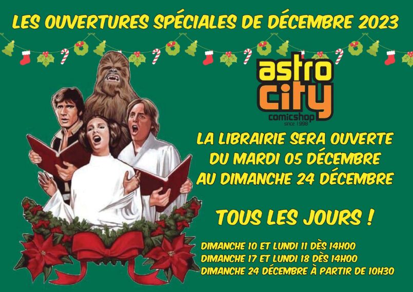 les ouvertures (spéciales!) de Décembre 2023 !